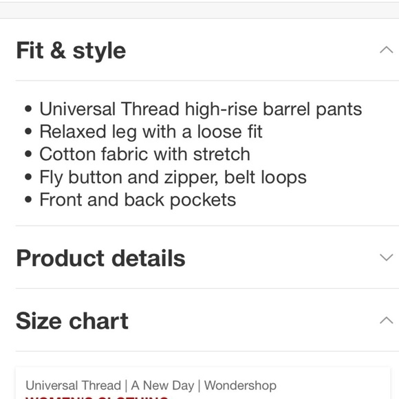 Women's High-Rise Barrel Leg Pants -
Universal Thread™" Camo 17 = XXL new - Picture 6 of 10